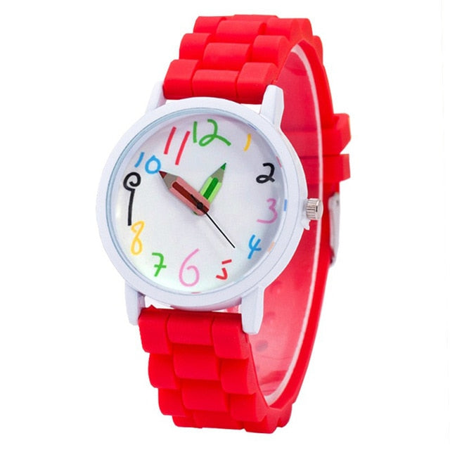 Intelligent Digital Fashion Kids Watches Pencil Pointer Quartz All-Match Watch